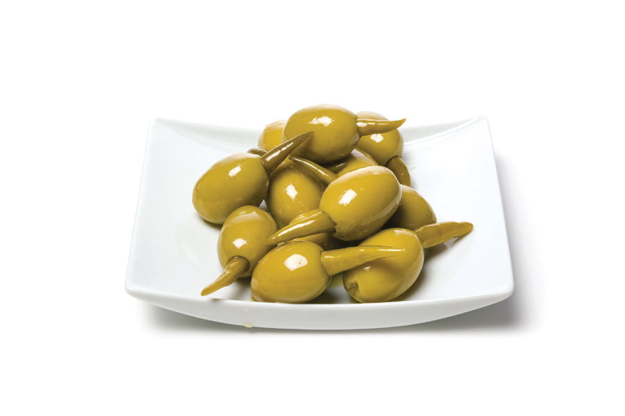 Green Olives Stuffed With Green Piri Piri Peppers